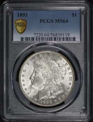 Obverse of this 1893 Morgan Dollar PCGS MS-64