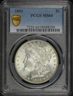 Obverse of this 1893 Morgan Dollar PCGS MS-64