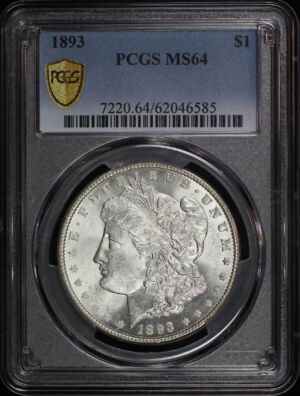Obverse of this 1893 Morgan Dollar PCGS MS-64