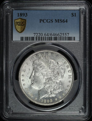 Obverse of this 1893 Morgan Dollar PCGS MS-64