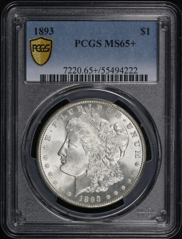 Obverse of this 1893 Morgan Dollar PCGS MS-65+