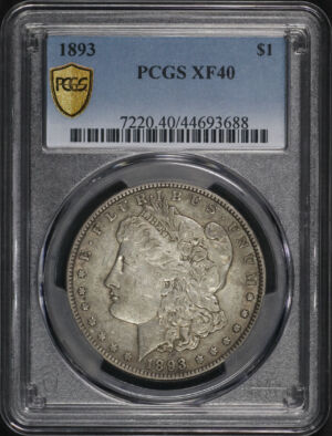 Obverse of this 1893 Morgan Dollar PCGS XF-40