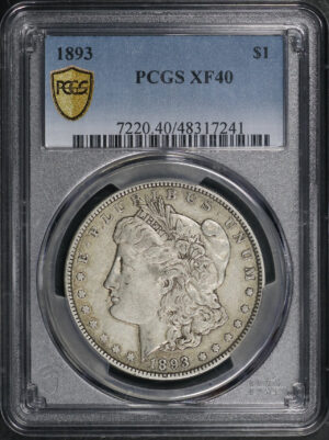 Obverse of this 1893 Morgan Dollar PCGS XF-40