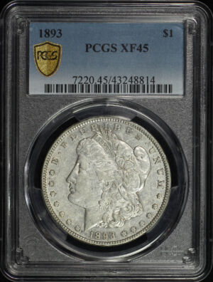 Obverse of this 1893 Morgan Dollar PCGS XF-45