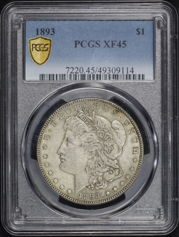 Obverse of this 1893 Morgan Dollar PCGS XF-45