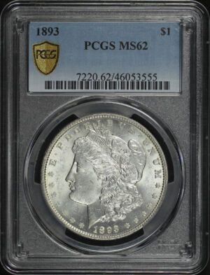 Obverse of this 1893 Morgan Dollar PCGS MS-62
