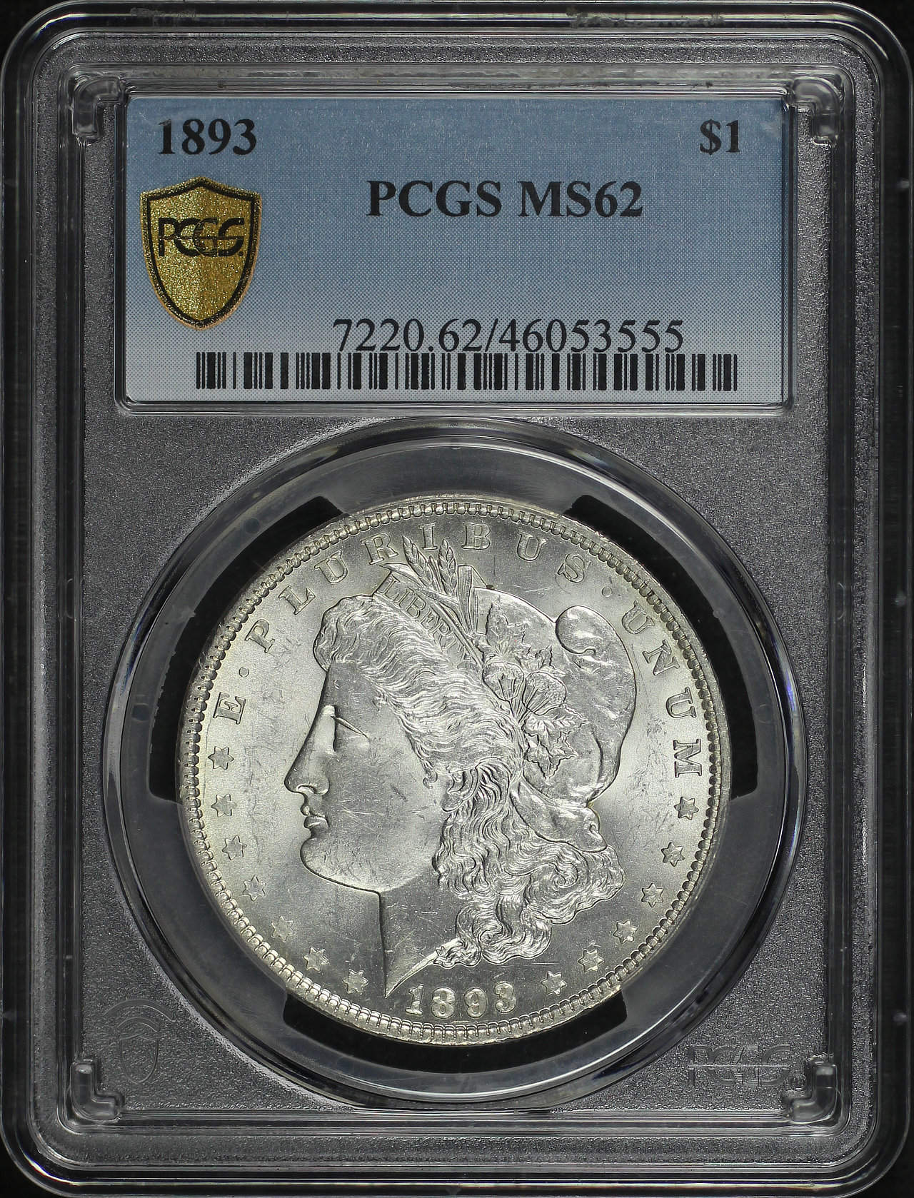 Obverse of this 1893 Morgan Dollar PCGS MS-62