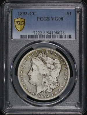 Obverse of this 1893-CC Morgan Dollar PCGS VG-08