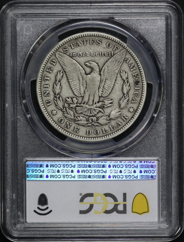 Reverse of this 1893-CC Morgan Dollar PCGS F-15