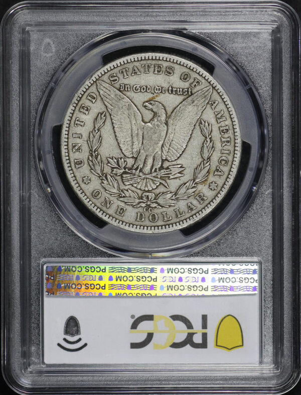 Reverse of this 1893-CC Morgan Dollar PCGS VF-25