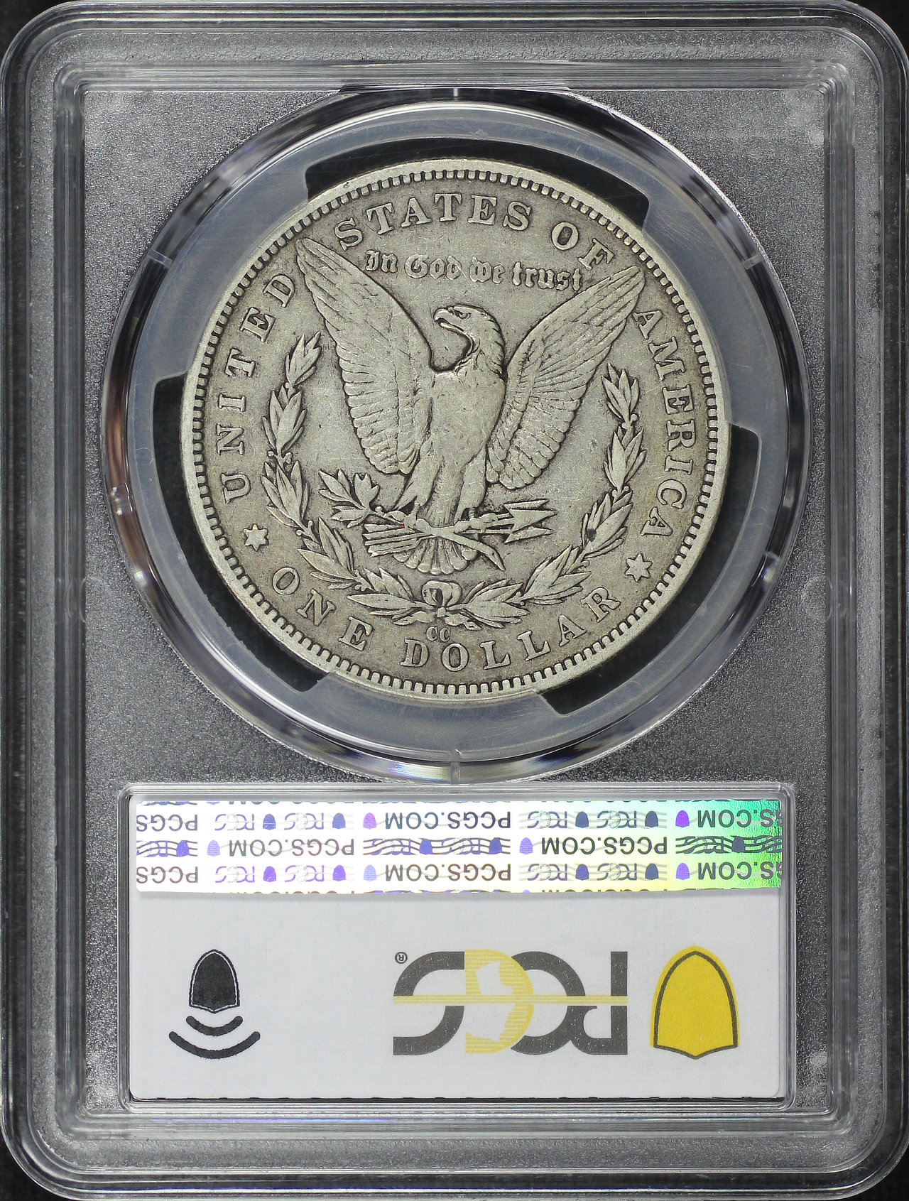 Reverse of this 1893-CC Morgan Dollar PCGS VF-25