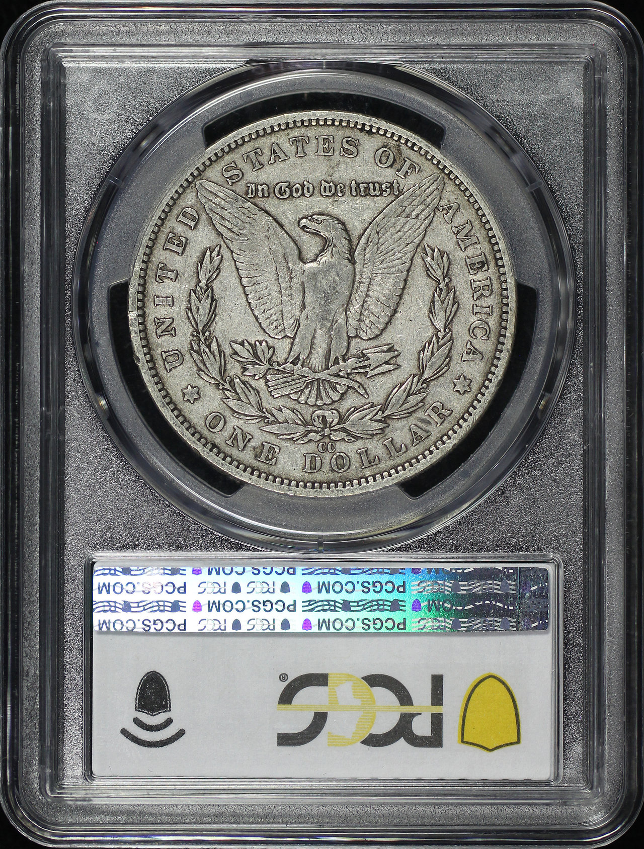 Reverse of this 1893-CC Morgan Dollar PCGS VF-25