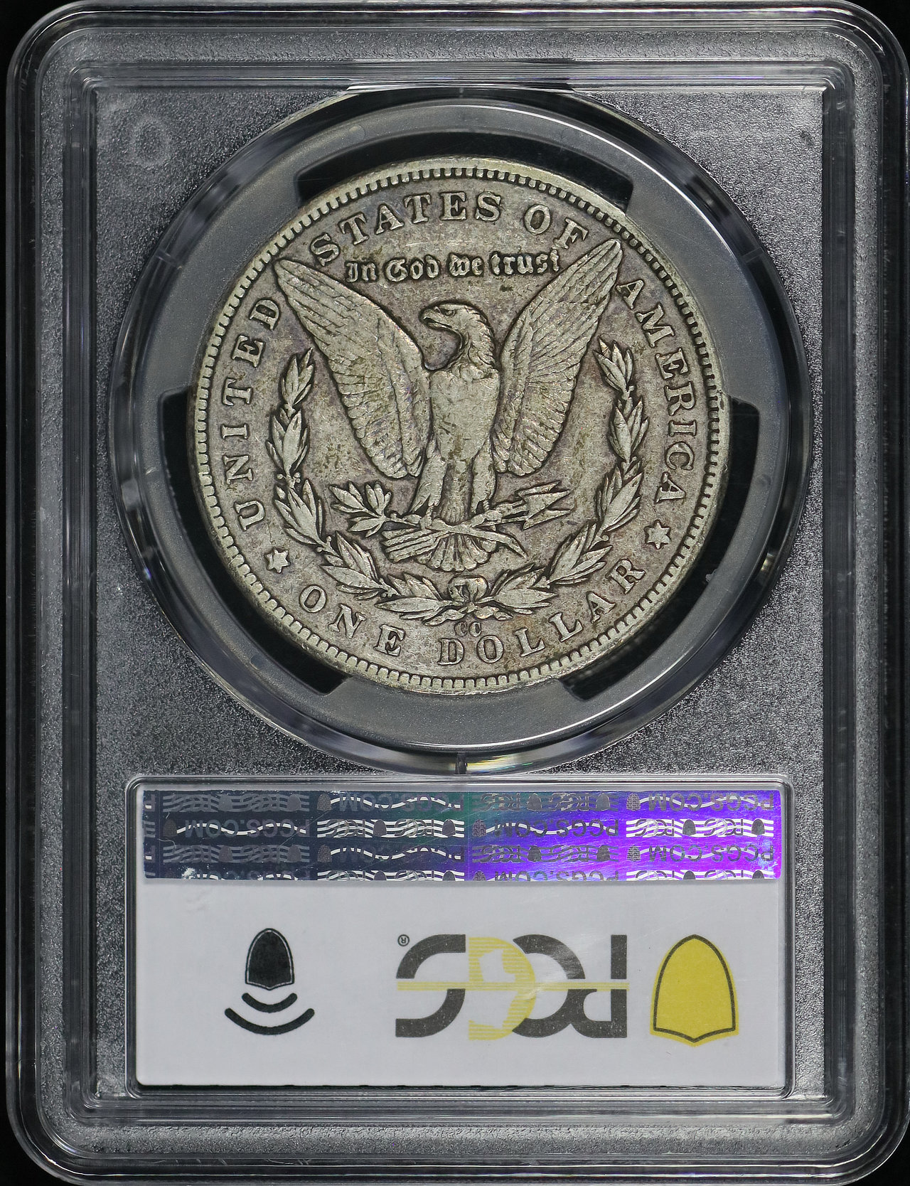 Reverse of this 1893-CC Morgan Dollar PCGS VF-30