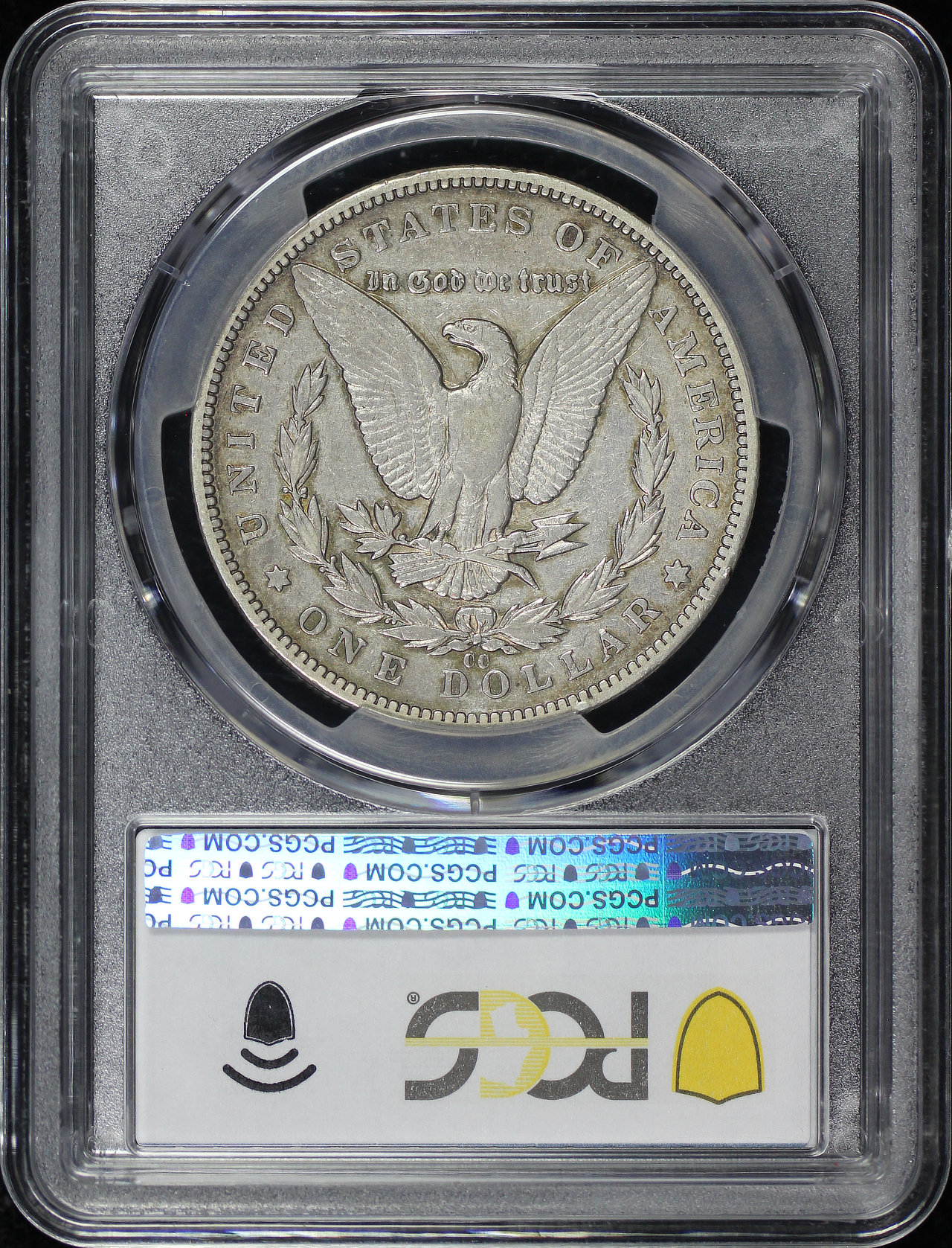 Reverse of this 1893-CC Morgan Dollar PCGS VF-30