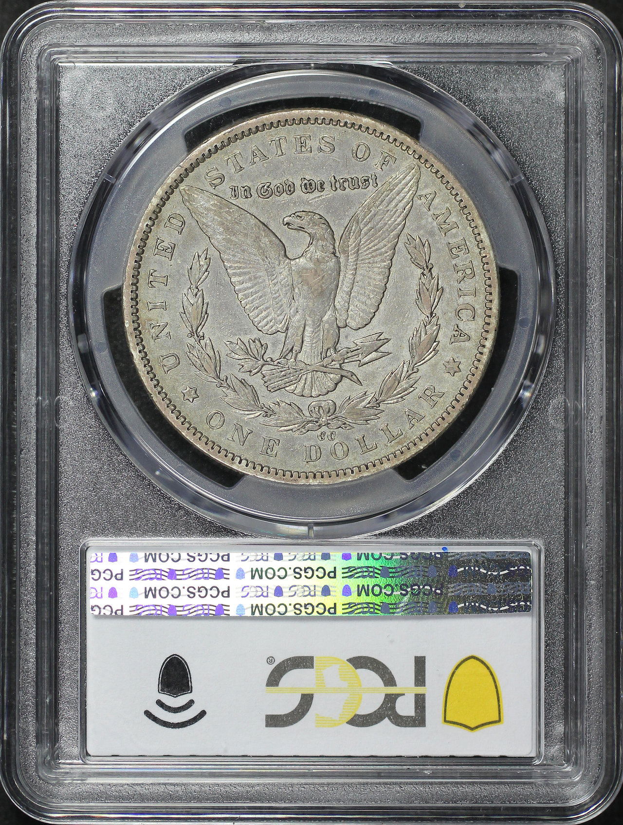 Reverse of this 1893-CC Morgan Dollar PCGS VF-35