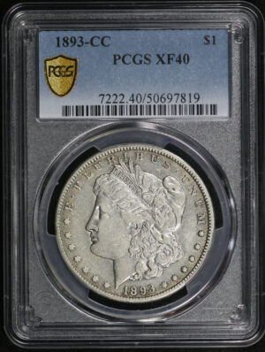 Obverse of this 1893-CC Morgan Dollar PCGS XF-40