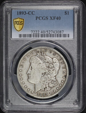 Obverse of this 1893-CC Morgan Dollar PCGS XF-40