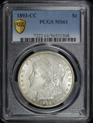 Obverse of this 1893-CC Morgan Dollar PCGS MS-61
