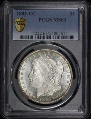 Obverse of this 1893-CC Morgan Dollar PCGS MS-63