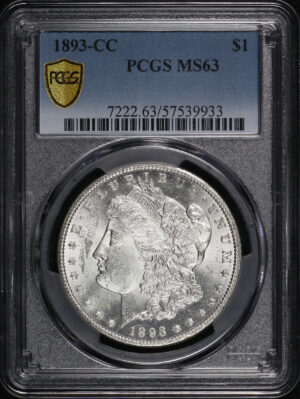 Obverse of this 1893-CC Morgan Dollar PCGS MS-63