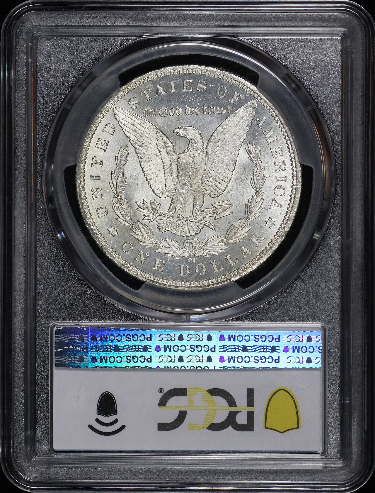 Reverse of this 1893-CC Morgan Dollar PCGS MS-63