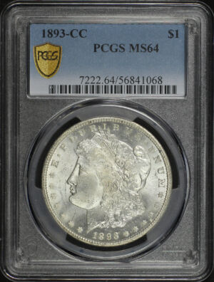 Obverse of this 1893-CC Morgan Dollar PCGS MS-64