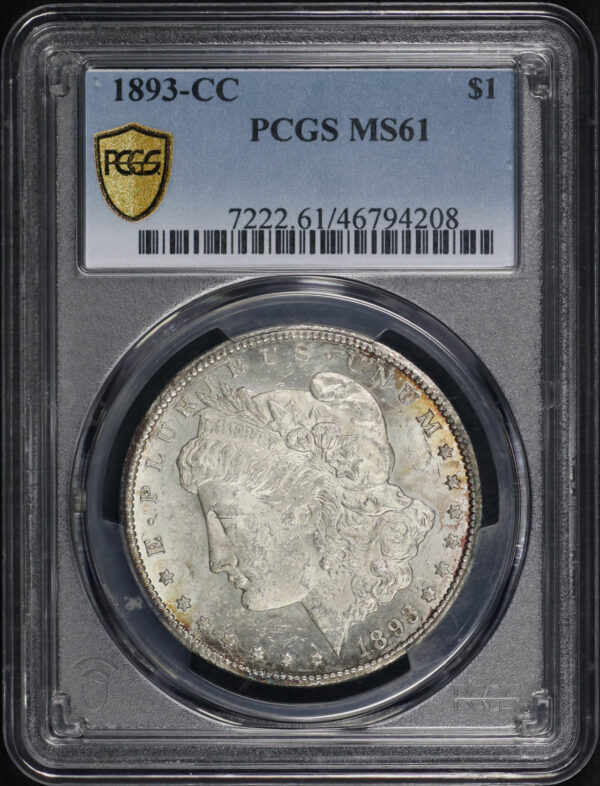 Obverse of this 1893-CC Morgan Dollar PCGS MS-61