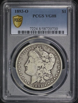Obverse of this 1893-O Morgan Dollar PCGS VG-08