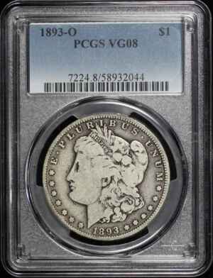 Obverse of this 1893-O Morgan Dollar PCGS VG-08