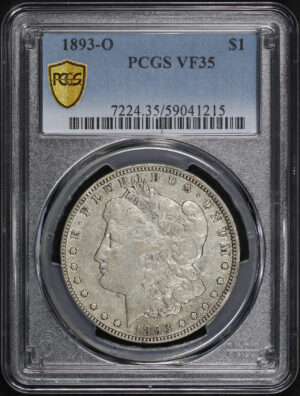 Obverse of this 1893-O Morgan Dollar PCGS VF-35