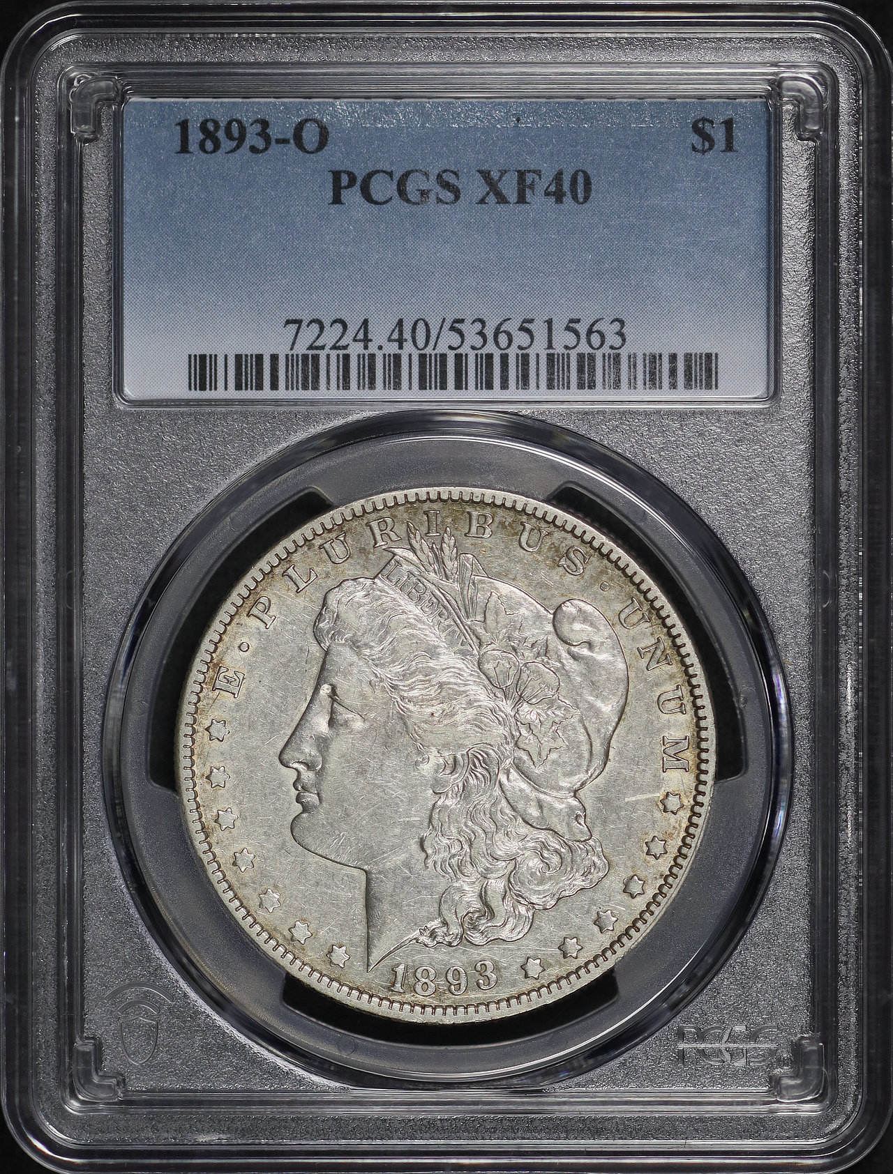 Obverse of this 1893-O Morgan Dollar PCGS XF-40