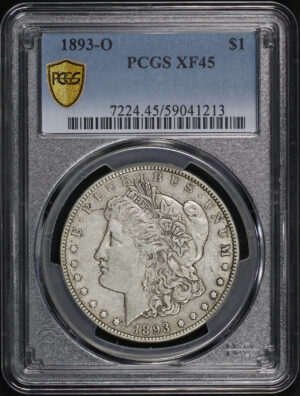 Obverse of this 1893-O Morgan Dollar PCGS XF-45