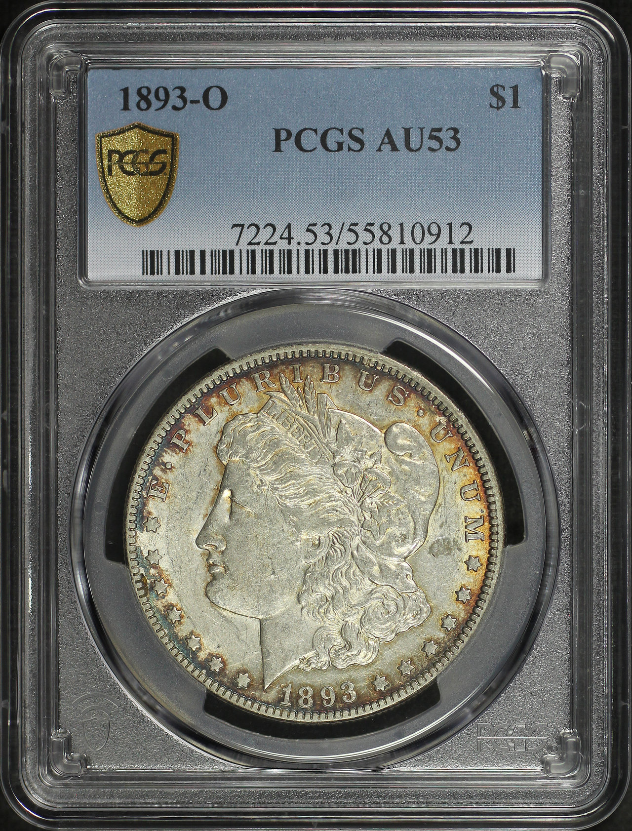Obverse of this 1893-O Morgan Dollar PCGS AU-53