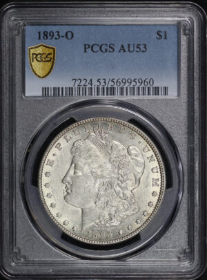 Obverse of this 1893-O Morgan Dollar PCGS AU-53