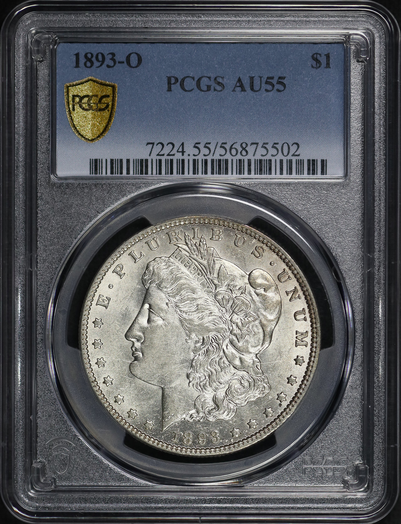 Obverse of this 1893-O Morgan Dollar PCGS AU-55