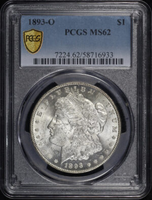 Obverse of this 1893-O Morgan Dollar PCGS MS-62