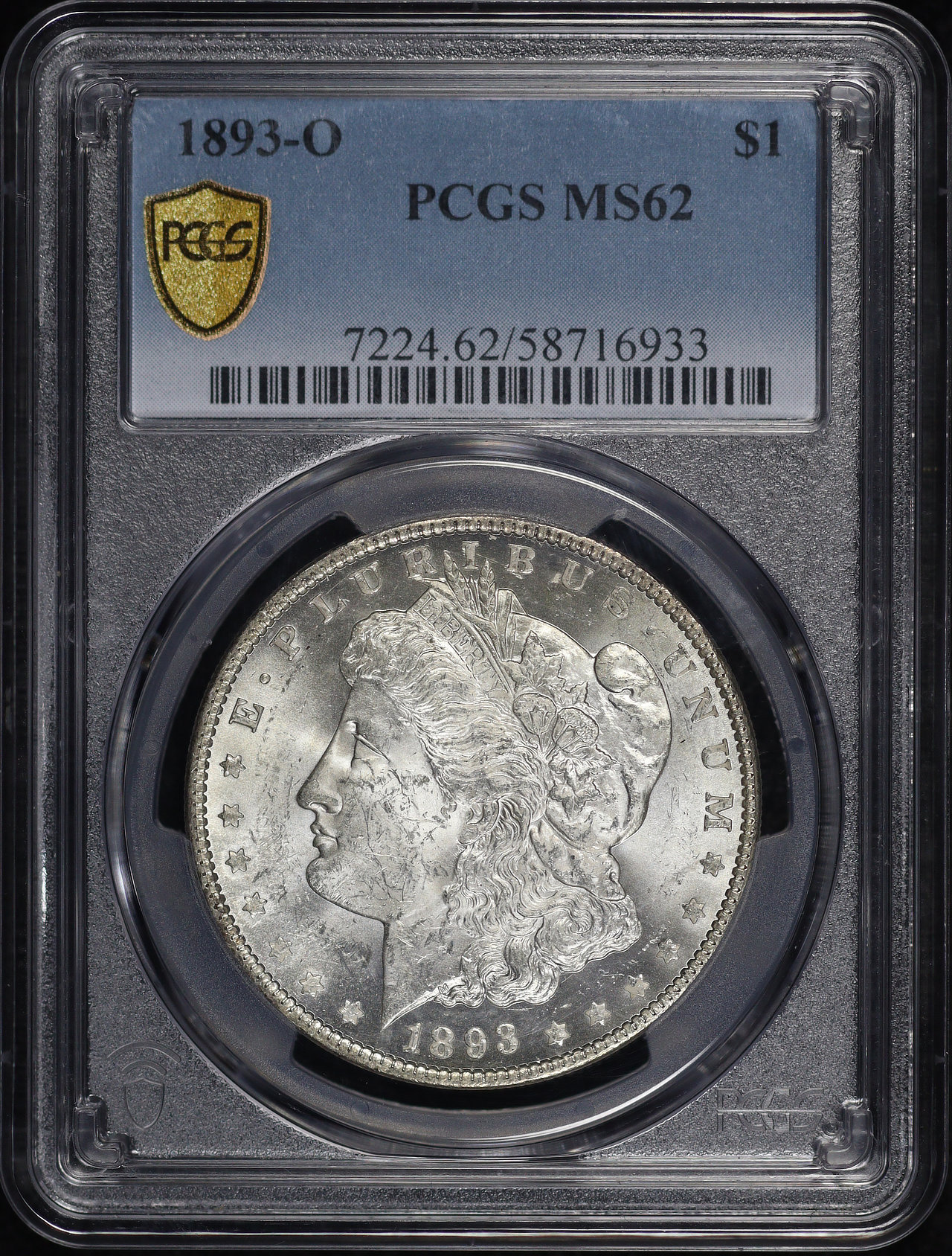 Obverse of this 1893-O Morgan Dollar PCGS MS-62