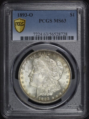 Obverse of this 1893-O Morgan Dollar PCGS MS-63