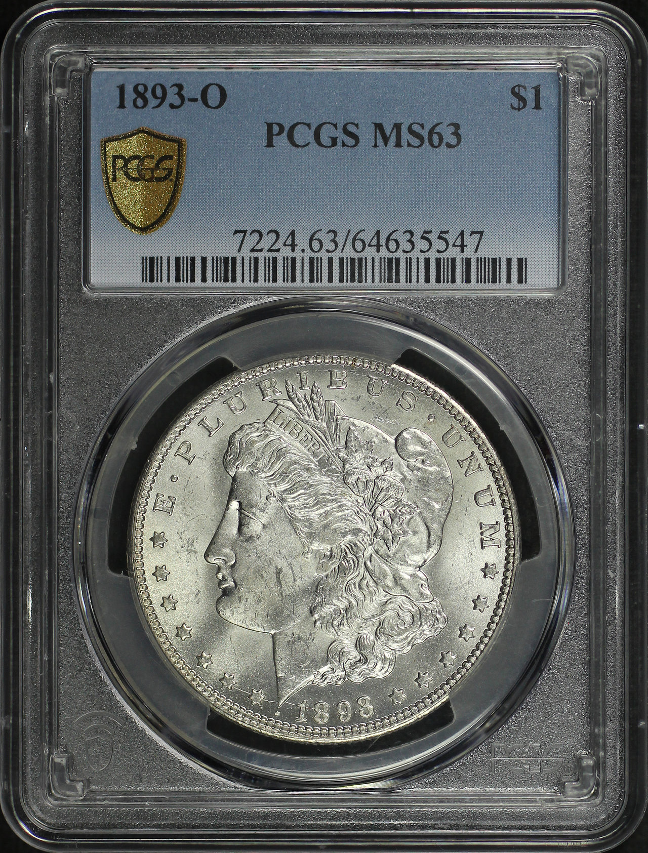 Obverse of this 1893-O Morgan Dollar PCGS MS-63