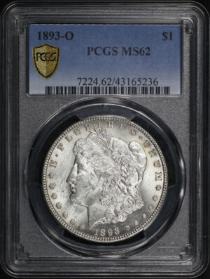 Obverse of this 1893-O Morgan Dollar PCGS MS-62