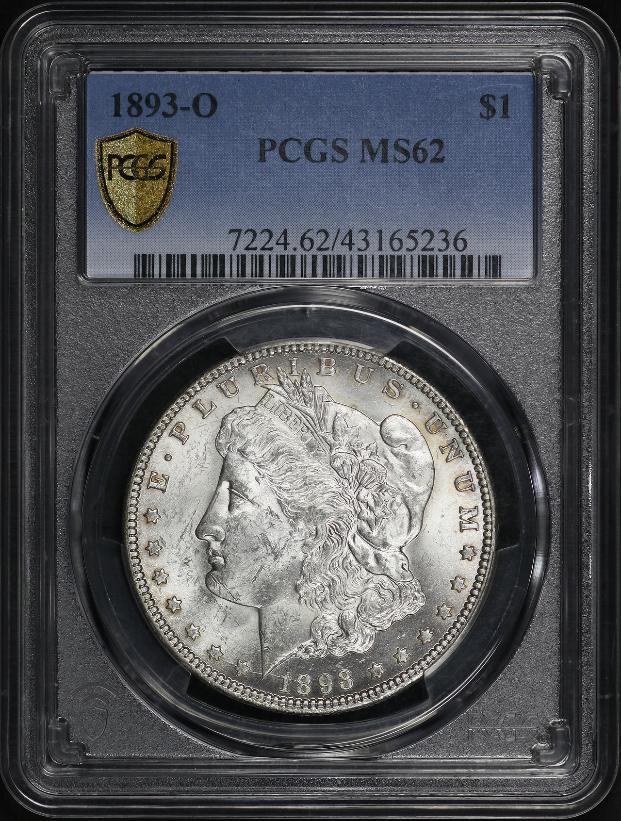Obverse of this 1893-O Morgan Dollar PCGS MS-62