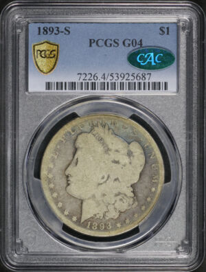Obverse of this 1893-S Morgan Dollar PCGS G-04 CAC
