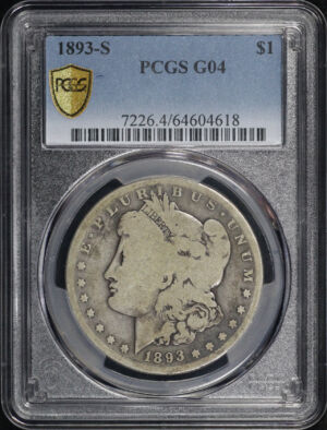 Obverse of this 1893-S Morgan Dollar PCGS G-04