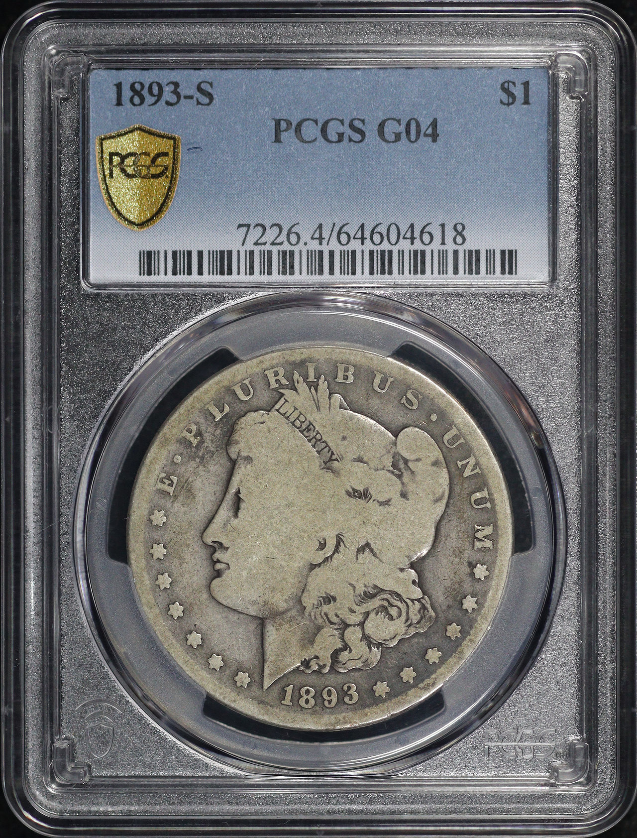 Obverse of this 1893-S Morgan Dollar PCGS G-04
