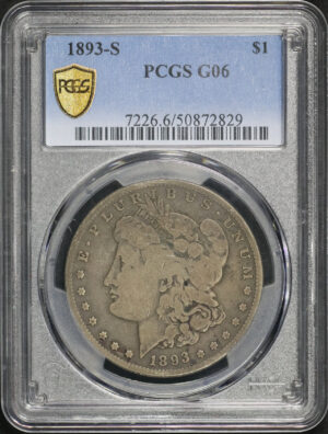 Obverse of this 1893-S Morgan Dollar PCGS G-06