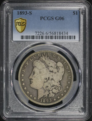 Obverse of this 1893-S Morgan Dollar PCGS G-06
