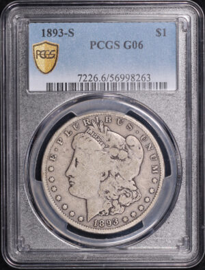Obverse of this 1893-S Morgan Dollar PCGS G-06
