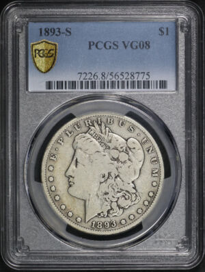 Obverse of this 1893-S Morgan Dollar PCGS VG-08