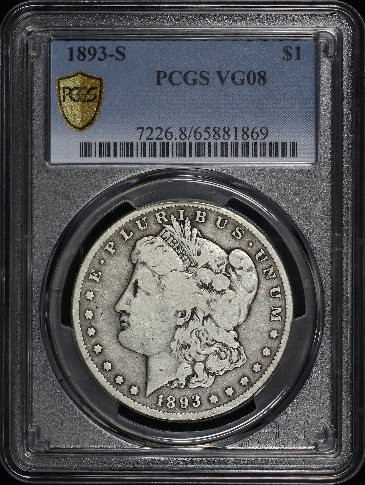 Obverse of this 1893-S Morgan Dollar PCGS VG-08