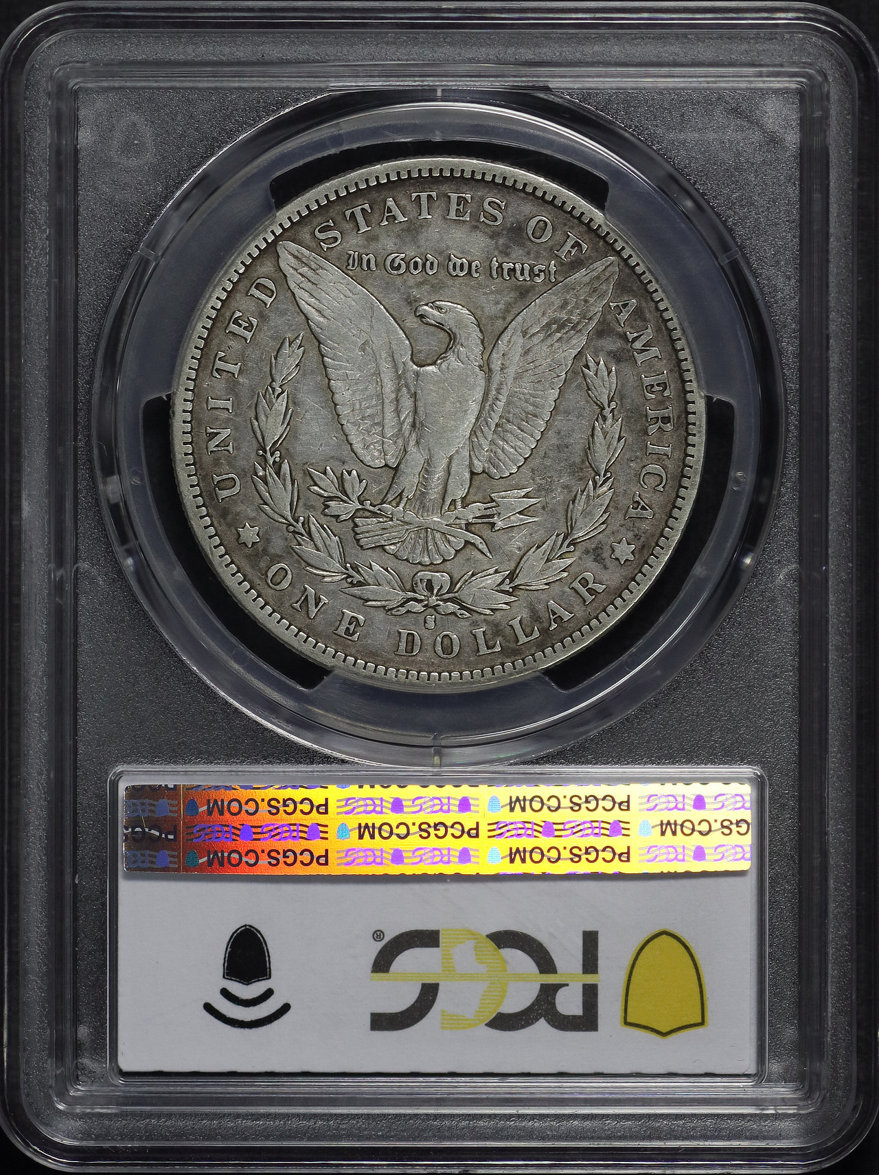 Reverse of this 1893-S Morgan Dollar PCGS F-15